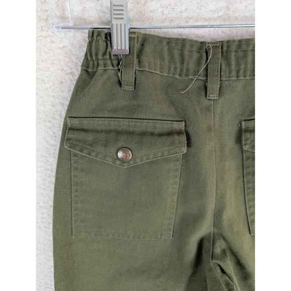 Vintage Boy Scounts BSA Cargo Pants Boys Size 10 Uniform Green Hiking Camping - Picture 13 of 16